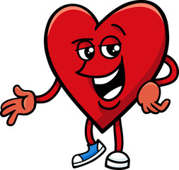 heart valentine cartoon character