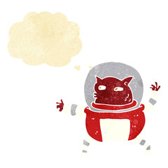 cartoon alien with thought bubble