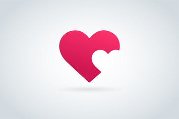 Heart icon vector logo