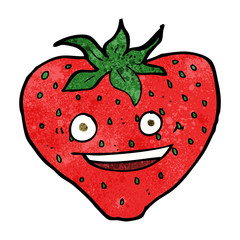 Obraz premium cartoon strawberry