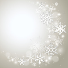 Abstract winter background with snowflakes