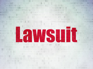 Law concept: Lawsuit on Digital Paper background