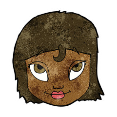 cartoon woman smiling