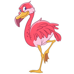 Naklejka premium beautiful flamingo