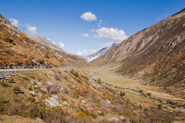 Andermatt, Gotthard, Urserental, Gotthardpass, Passstrasse, Sankt Gotthard, Schweizer Alpen, Gebirge, Alpenverbindung, Wanderweg, Herbst, Uri, Schweiz