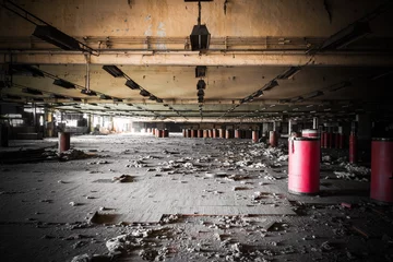 Foto op Plexiglas dirty industrial interior of an abandoned factory building © fotopic