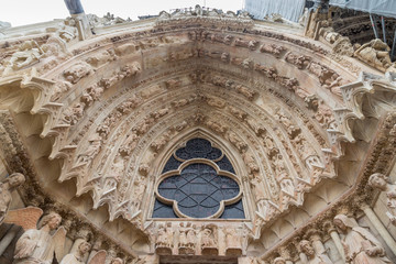 Tympanum of Reims Cathedral in France A World Heritage Site