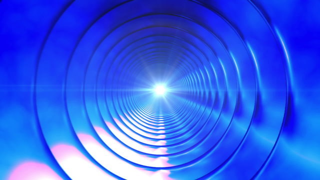 Broadcast Endless Hi-Tech Tunnel, Blue, Industrial, Loopable, HD