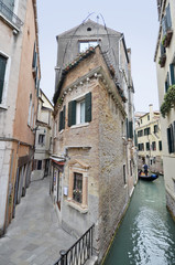 Fototapeta na wymiar Detail of Venice Canal and Calle
