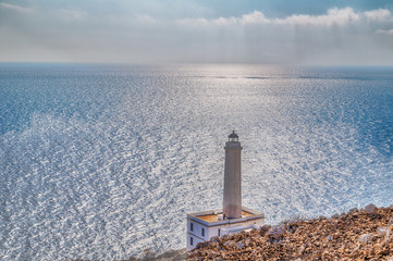 The lighthouse of Cape of Otranto in Italy