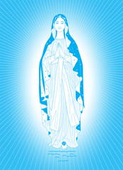 The Virgin Mary in blue