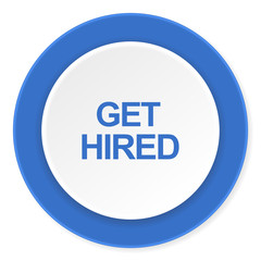 get higreen blue circle 3d modern design flat icon on white background