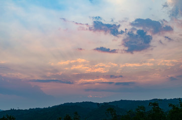 Sunset in thailand