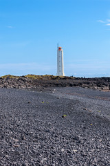 Fototapeta na wymiar Lighthouse in West Iceland at sunny weather