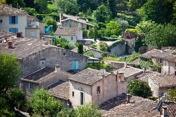 French small town view from above