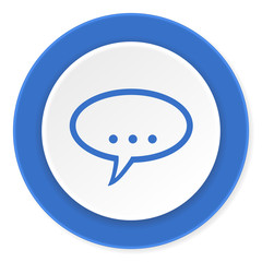 Obraz premium forum blue circle 3d modern design flat icon on white background