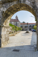 Fototapeta na wymiar Arched entrance to the monastery