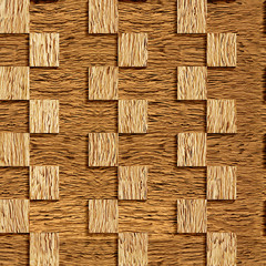 Obraz premium Decorative checkered wall - seamless background - textures nut - wood wall