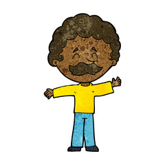 cartoon boy with mustache