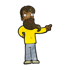 cartoon man with beard pointing