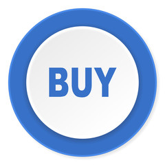 buy blue circle 3d modern design flat icon on white background