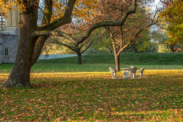 Rastplatz in Schlosspark 