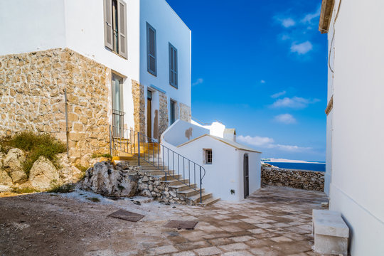 The lighthouse of Cape of Otranto in Italy