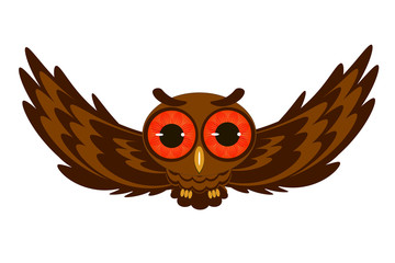 flying owl illustration
