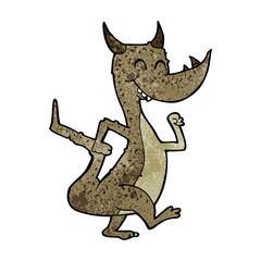 cartoon happy dragon