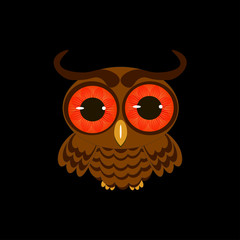 isolated owl vector illustration