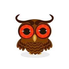 isolated owl vector illustration