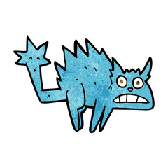 cartoon frightened cat