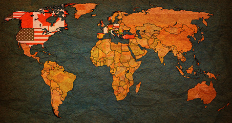 North Atlantic Treaty Organization onl world map