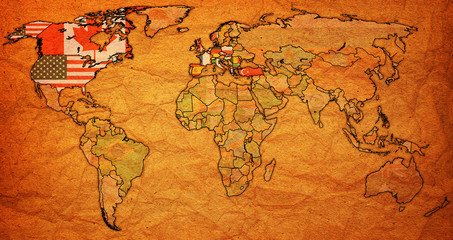 North Atlantic Treaty Organization onl world map