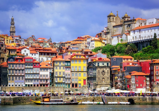 Ribeira, The Old Town Of Porto, Portugal