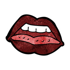cartoon sexy lips symbol