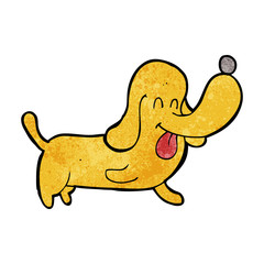 cartoon happy dog