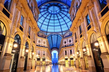 Türaufkleber Galerie Vittorio Emanuele II, Mailand, Italien © Boris Stroujko