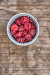 Raspberry fruit  in a cup