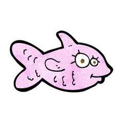 cartoon happy fish