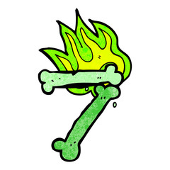 cartoon halloween bone number