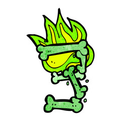 cartoon halloween bone number