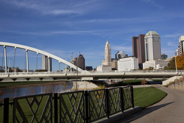 The Scioto Greenway project in columbus, Ohio revitalized the riverbankk of the Scioto River