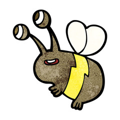 cartoon happy bee