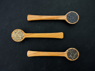 spoon with seeds