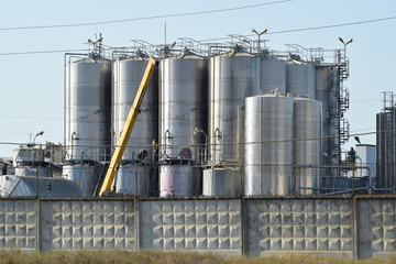 Obraz premium Tanks for preparation of champagne