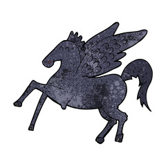 cartoon magic flying horse