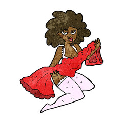 cartoon woman changing