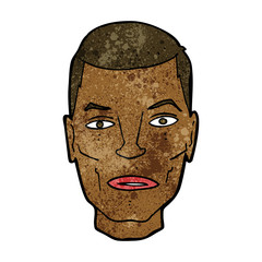 cartoon serious male face