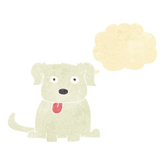 cartoon dog with thought bubble